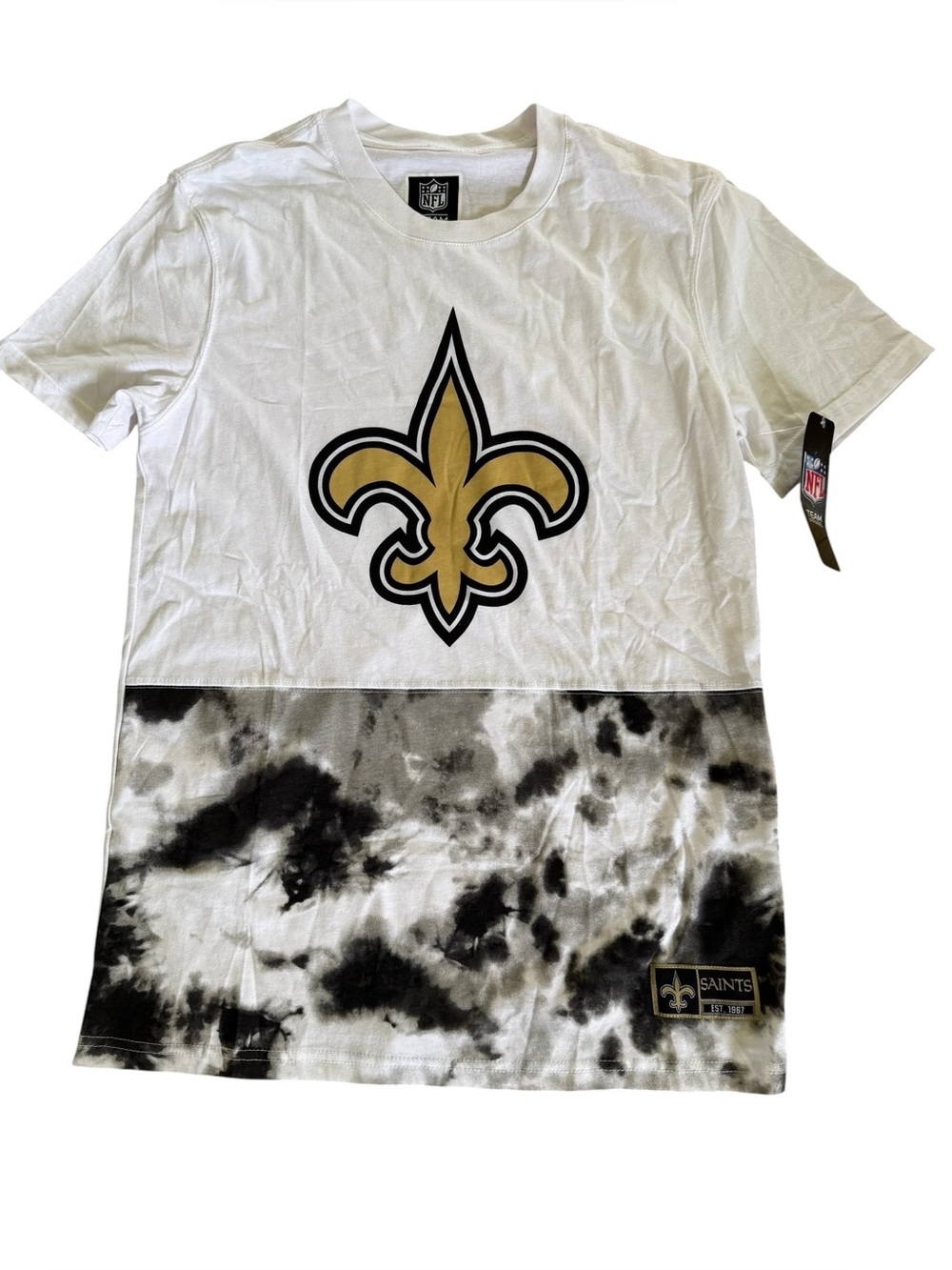 NFL New Orleans Saints Tie-Dye Colorblock T-Shirt Men’s Size Medium